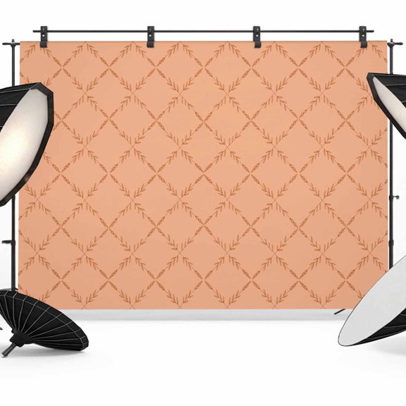 Fall Photo Backdrop 5x7 ft Peach Pink Buffalo Plaid Photography Backdrops Curtains Wall Covering Diamond Lattice Thanksgiving Photo Booth Drapes for Backdrop Wedding Party Birthday Background