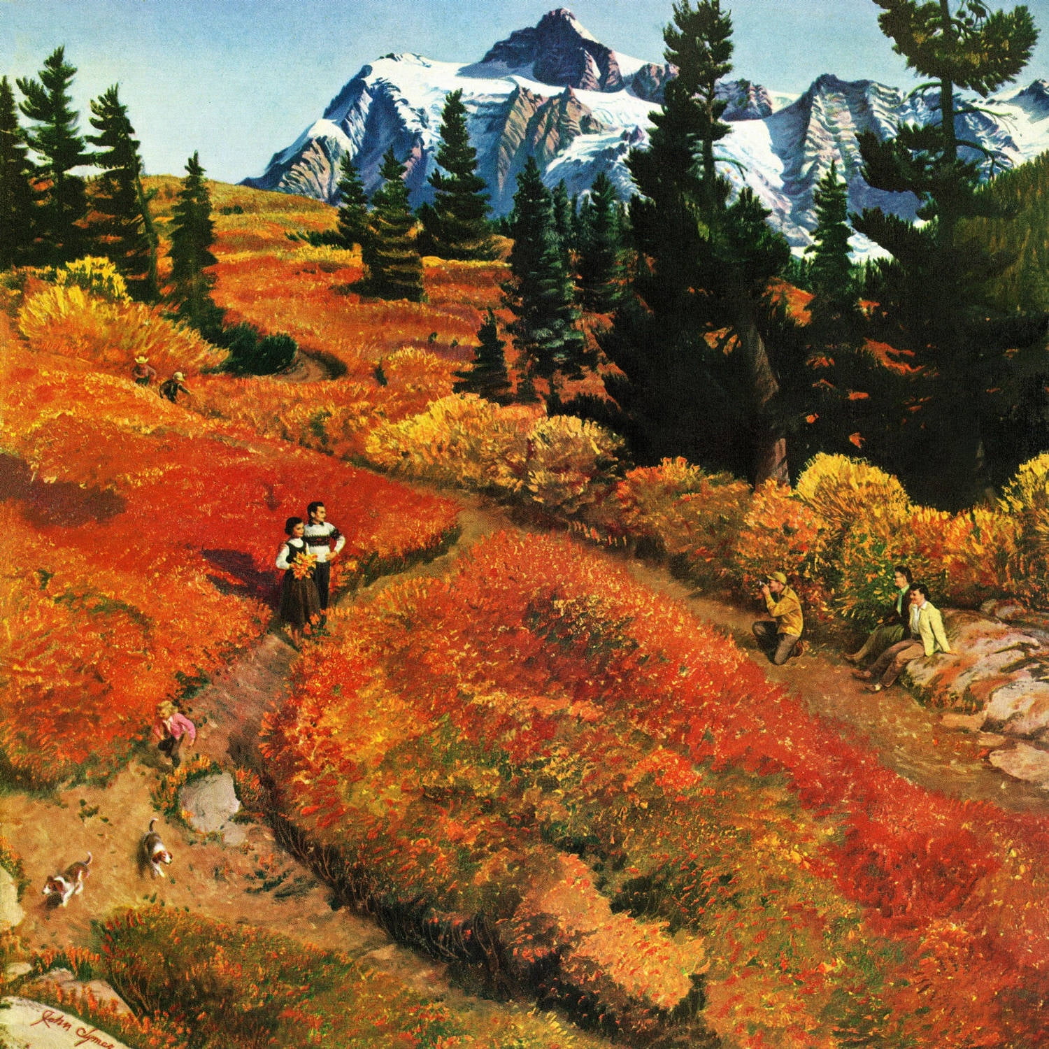 "Fall Photo Op" Painting Print on Wrapped Canvas