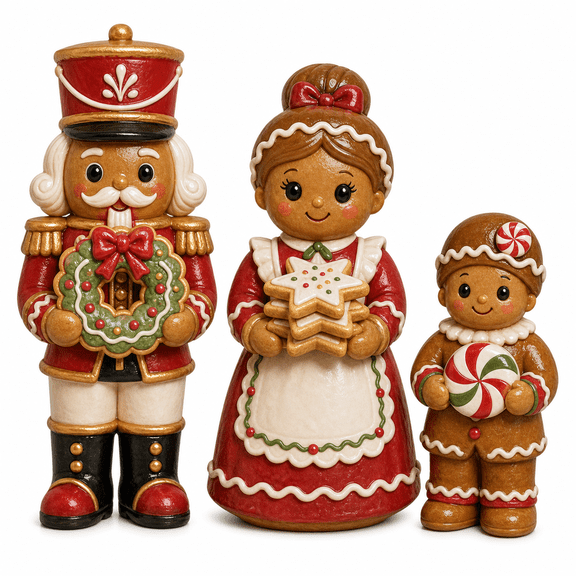 Fall Pilgrim Couple 5 Inch 2 Pack Tabletop Decorative Nutcrackers
