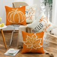 thumbnail image 1 of Fall Pillow Cover Fall Decor Throw Pillow Covers Orange Pumpkin Maple Leaf Pillow Case for Fall Thanksgiving Home Decorative, 1 of 2