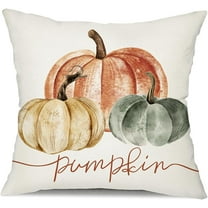 Fall Pillow Covers 12x20 Inch Fall Autumn Thanksgiving Orange Pumpkins Lumbar Pillow Covers Polyester Fall Decoration for Home Couch YZT71A-12