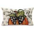 thumbnail image 1 of Fall Pillow Covers 12x20 Inch Fall Thanksgiving Gray Polka dots Orange Pumpkins Lumbar Pillow Covers Polyester Fall Decoration for Home couch YZT-072A12, 1 of 6