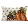 thumbnail image 1 of Fall Pillow Covers 12x20 Inch Fall Thanksgiving Gray Polka dots Orange Pumpkins Lumbar Pillow Covers Polyester Fall Decoration for Home couch YZT-072B12, 1 of 6