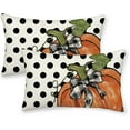 thumbnail image 1 of Fall Pillow Covers 12x20 Set of 2 Pumpkin Maple Leaves and Polka Dot Fall Decor Pillowcase Linen Autumn Thanksgiving Decorative Outdoor Throw Pillow Covers Farmhouse Cushion Case for Couch Home, 1 of 6