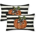thumbnail image 1 of Fall Pillow Covers 12x20 Set of 2 Pumpkin Maple Leaves and Stripes Fall Decor Pillowcase Linen Autumn Thanksgiving Decorative Outdoor Throw Pillow Covers Farmhouse Cushion Case for Couch Home, 1 of 6