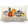 thumbnail image 1 of Fall Pillow Covers 12x20 inch Fall Decoration Various styles of pumpkins decor Autumn Pillow Cover Thanksgiving Decoration for Home Couch 071G, 1 of 6