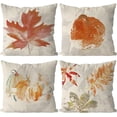 thumbnail image 1 of Fall Pillow Covers 16x16 Inch Set of 4 Maple Leaf Pumpkins Hello Fall Throw Pillowcase Thanksgiving Grey Holiday Home Decor Sofa Bedroom Cushion Case Outdoor Indoor Decorations, 1 of 1