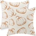 thumbnail image 1 of Fall Pillow Covers 16x16 Set of 2 Burnt Orange Pumpkin Throw Pillow Covers Autumn Harvest Thanksgiving Decorations Outdoor Pillowcase Linen Farmhouse Fall Decor Cushion Case for Couch Home, 1 of 6