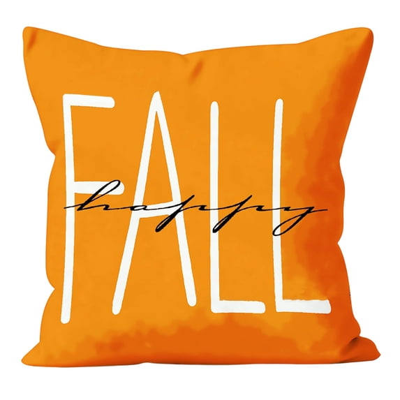 Fall Pillow Covers 18 x 18 Inch Set of 2 Autumn Polka Dot Pumpkin Maple leaves Throw Pillow Covers Outdoor Thanksgiving Harvest Farmhouse Pillowcase Cushion Case For Home Sofa Porch Fall Decor