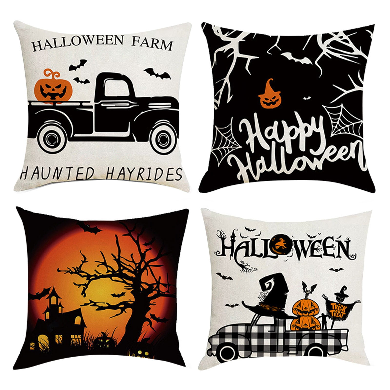 Fall Pillow Covers 18" x 18" Farmhouse Design Throw Pillow Covers