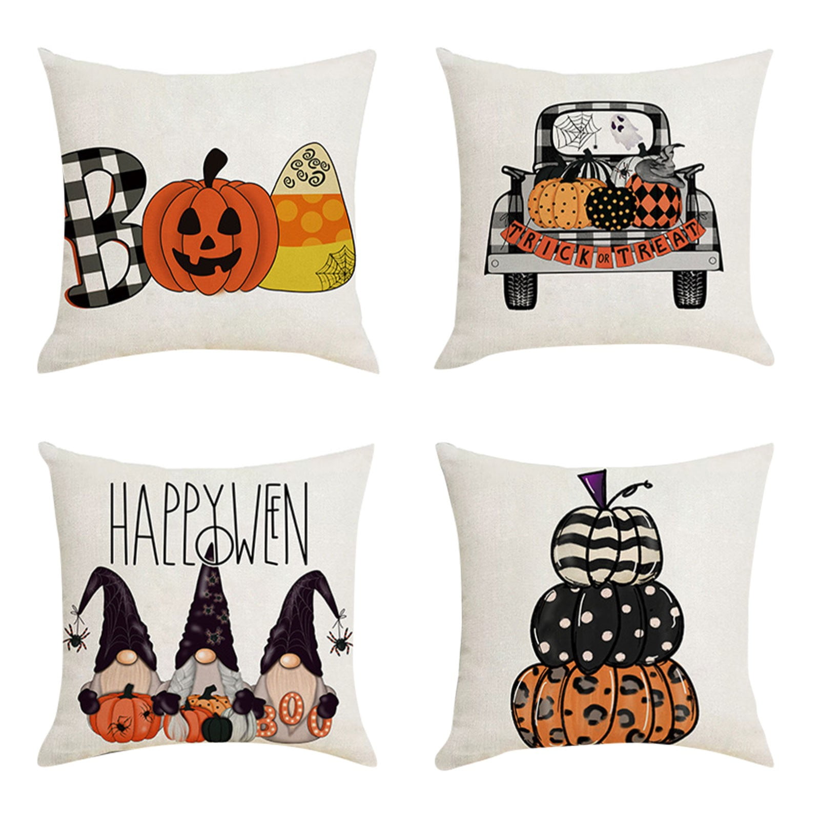 Fall Pillow Covers 18" x 18" Farmhouse Design Throw Pillow Covers