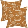 thumbnail image 1 of Fall Pillow Covers 18x18 Burnt Orange Cream Pumpkin Decor Throw Pillows Case for Couch Maple Leaves Autumn Harvest Thanksgiving Farmhouse Outdoor Decorative Cushion Cases for Sofa Bed Set of 2, 1 of 6
