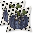thumbnail image 1 of Fall Pillow Covers 18x18 Inch Set of 2 Dark Blue Pumpkin Polka Dot Fall Decor Pillowcase Autumn Thanksgiving Decorative Outdoor Throw Pillow Covers Linen Farmhouse Cushion Case for Couch Home, 1 of 6