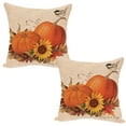 thumbnail image 1 of Fall Pillow Covers 18x18 Inch Set of 2 Vintage Farmhouse Pumpkin Sunflower Bird Throw Pillow Cases, Autumn Thanksgiving Grateful Decoration for Home Decor Cushion Covers, 1 of 7