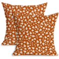 thumbnail image 1 of Fall Pillow Covers 18x18 Set of 2 Orange White Pumpkin Autumn Thanksgiving Harvest Farmhouse Decorations for Outdoor Throw Pillow for Home Couch HT-001B, 1 of 6