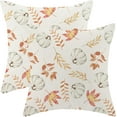 thumbnail image 1 of Fall Pillow Covers 18x18 Set of 2 Pumpkin and Maple Leaf Fall Decor Pillowcase Linen Autumn Thanksgiving Decorative Outdoor Throw Pillow Covers Warm Tones Farmhouse Cushion Case for Couch Home, 1 of 6