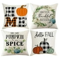 Fall Pillow Covers 18x18 Set of 4 for Fall Decor Pumpkin Maple Leaves