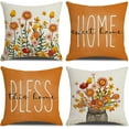 thumbnail image 1 of Fall Pillow Covers 18x18 Set of 4, Fall Decorations for Home - Thanksgiving Decorations Autumn Cushion Case for Couch, 1 of 6