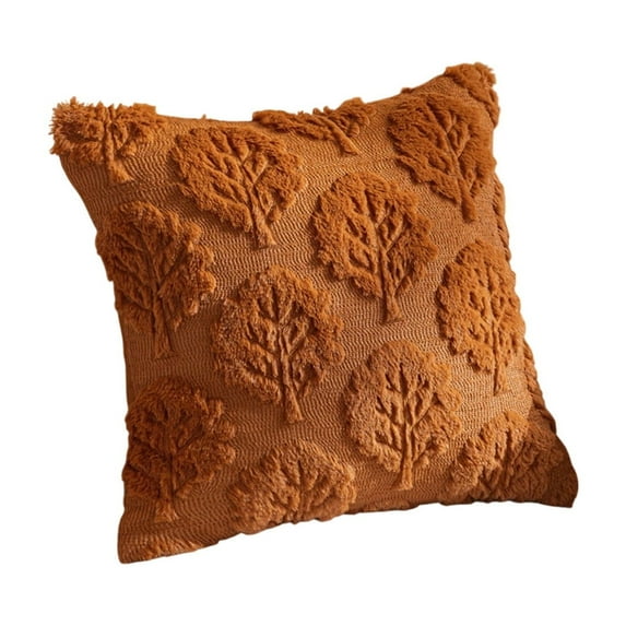 Fall Pillow Covers 18x18 inch, Fall Decorations Oak Tree Throw Pillow Cases Soft Plush Faux Fur Wool Cushion Case for Chair Sofa Bedroom Living Room Home Decor