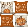 thumbnail image 1 of Fall Pillow Covers 18x18 inch Set of 4 Buffalo Plaid Fall Pumpkin Outdoor Throw Pillow Cover Autumn Thanksgiving Decoration for Home Couch Bed, 1 of 6