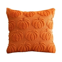 Fall Pillow Covers 20x20 Inch Autumn Pumpkin Throw Pillow Cases Soft Plush Cushion Covers 3D Embroidered Decor for Couch Sofa Bedroom Living Room Farmhouse Home Decor, Thanksgiving Pillow Covers