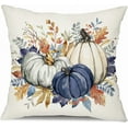 thumbnail image 1 of Fall Pillow Covers 20x20 Inch Fall Thanksgiving Orange White Green Pumpkin Maple Leaf Lumbar Pillow Covers Polyester Fall Decoration for Home Couch YTZ073-C20, 1 of 1