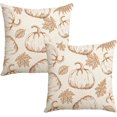 thumbnail image 1 of Fall Pillow Covers 20x20 Inch Set of 2 Blue Pumpkin and Orange Maple Leaf Throw Pillow Covers Fall Autumn Indoor Outdoor Decorative Pillow Case Thanksgiving Harvest Farmhouse Couch Sofa Decoration, 1 of 6