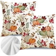 thumbnail image 1 of Fall Pillow Covers 20x20 inch,Thanksgiving Pumpkin Velvet Decorative Throw Pillows Set of 2,Autumn Pillow Cases Decoration for Home Couch(20-20), 1 of 6
