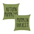 Fall Pillow Covers Green Orange Throw Pillows Cover 18x18 Set Of