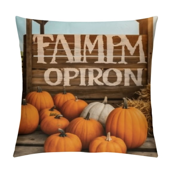 Fall Pillow Covers Pumpkins Decor, Cushion Cases for Farmhouse Home Party Sofa Couch