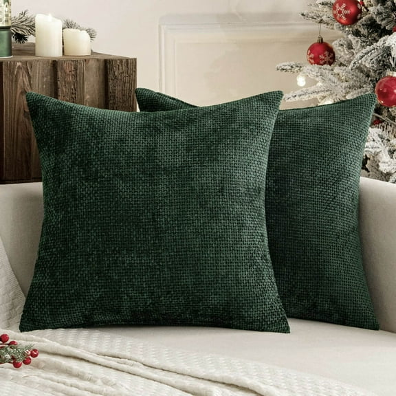 Fall Pillow Covers18x18 Inch, Velvet Throw Pillow Covers Soft Cozy Solid Decorative Luxury Cushion Cases for Couch Sofa Bed Living Room Bedroom