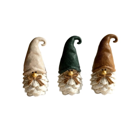 Fall Pine Cone Gnome Ornaments Pine Cone Dwarf Charming Forest-Inspired Gnomes
