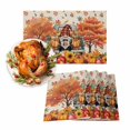 thumbnail image 1 of Fall Placemats Set of 4 Pumpkin Gnome Truck Place Mats Thanksgiving Placemat Berry Autumn Fallen Leaf Linen Table Mats for Dining Kitchen Table Holiday Dinner Party Home Fall Decorations 13x19 Inch, 1 of 8