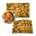 thumbnail image 1 of Fall Placemats Set of 6 Maple Leaf Place Mats Thanksgiving Placemat Yellow Autumn Fallen Leaves Table Mats for Dining Kitchen Table Holiday Dinner Party Home Fall Decorations 13x19 Inch, 1 of 8