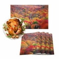 thumbnail image 1 of Fall Placemats Set of 6 Maple Leaves Place Mats Thanksgiving Placemat Colorful Autumn Forest Table Mats for Dining Kitchen Table Holiday Dinner Party Home Fall Decorations 13x19 Inch, 1 of 8