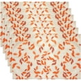 thumbnail image 1 of Fall Placemats Set of 6 Thanksgiving Maple Orange Leaves Rustic Placemats Harvest Country Flower Burlap Autumn Placemats Dining Table Decor for Kitchen Holiday, 16.5 x 11.8 Inch, 1 of 6