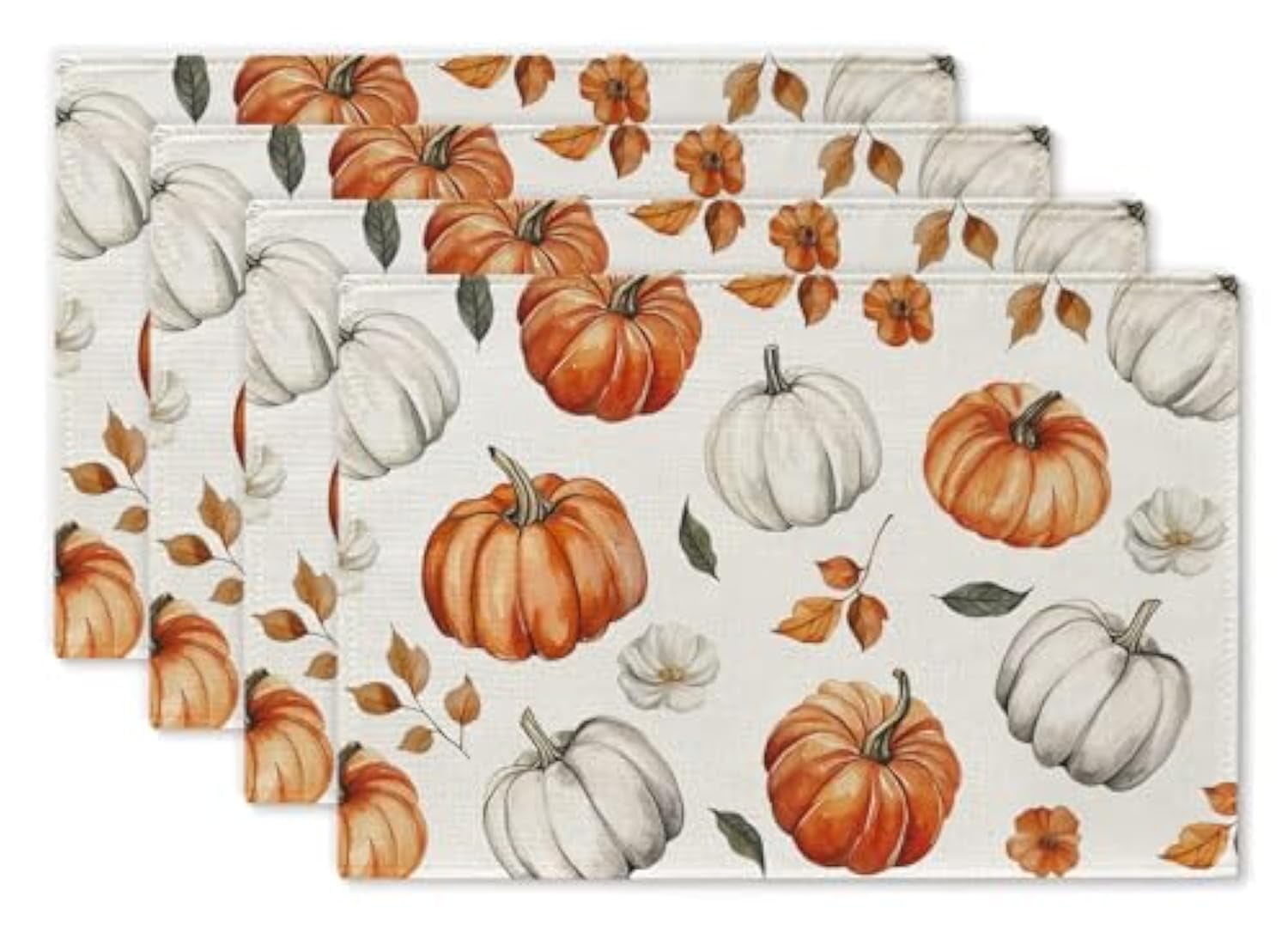Watercolor Pumpkin Paper Placemat Set: Thanksgiving Table