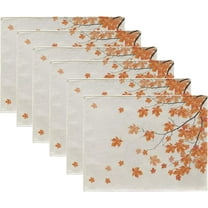 Fall Placemats Set of 6 Autumn Maple Leaves Vintage Table Mats 12 x 18 Inch Seasonal Farmhouse Kitchen Dining Table Decor