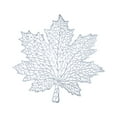 thumbnail image 1 of Maple Leaf Placemats for Dining Table, Hollow Out Placemats 16.5x16.5 inch for Party, Holiday and Wedding Table Decor, Silver, 1 of 6