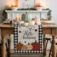 thumbnail image 1 of Fall Plaid Pumpkins Table Runner, Autumn Thanksgiving Kitchen Dining Table Decoration for Home Party Decor 13x90 Inches, 1 of 9