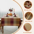 thumbnail image 1 of Fall Plaid Tablecloth for Thanksgiving, 60x84 inches Checkered Style Table Cloth Holiday Family Gathering Rectangle Table Cover - Spillproof & Waterproof - Ideal for Indoor & Outdoor Use, 1 of 5