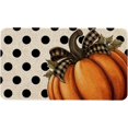 thumbnail image 1 of Fall Polka Dot Pumpkin Door Mat 17x29 Inch Autumn Thanksgiving Doormat Decorative Indoor Outdoor Entrance Floor mat, Non slip Welcome Holiday Party Decor, F-J-M-D-S018-02, 1 of 6