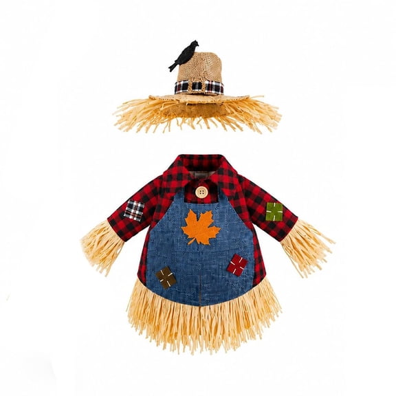 Fall Porch Statue Decoration, Thanksgiving Outdoor Garden Figure with Seasonal Outfit, Autumn Porch Decor for Patio, Yard, Garden, Entryway, Front Door and Home Holiday Display