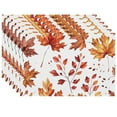 thumbnail image 1 of Fall Pretty Placemats, Decoration for Dining Table Fade-Resistant Heat-Resistant Washable Placemat 6Pcs 17.7x13 Inches, Detailed Leaf Non-Slip Placemats, 1 of 5