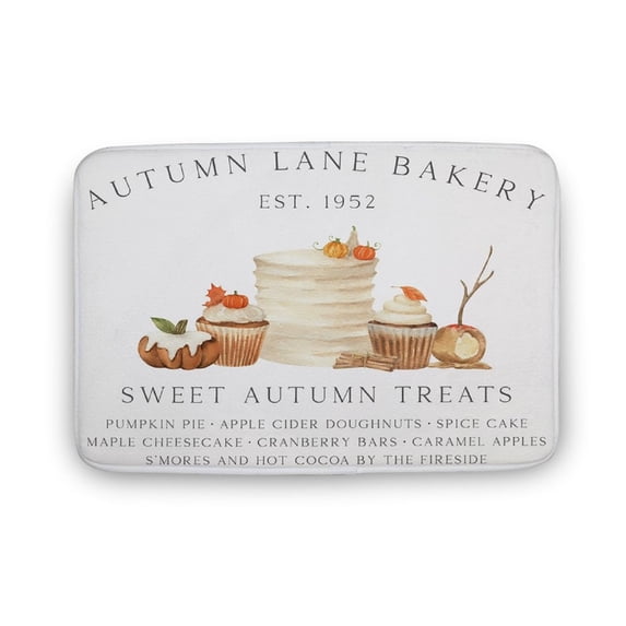 Fall Printable Doormat, Vintage Autumn Bakery Doormat, Fall Farmhouse Print, Thanksgiving Dessert Stand Decor, Seasonal Mantle Display,Indoor Doormat,Front Back Door Mat 16”x24”
