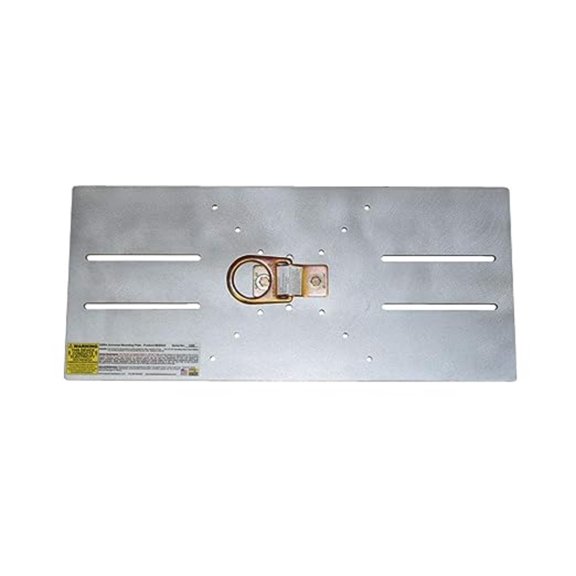 Fall Protection Distributors LLC SSRA3 Aluminum Anchor Plate with Stainless Steel D-Ring - Fall Protection Roof Anchor Plate for Standing Seam Roofs - 10,000 lbs Capacity