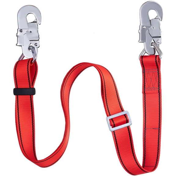 Fall Protection Lanyard for Hunting, Safety Belt with Adjustable Strap for Tree Climbing & Treestand, Restraint Positioning Lanyard, Lineman Harness for Climbing Sticks & Hanging Stand