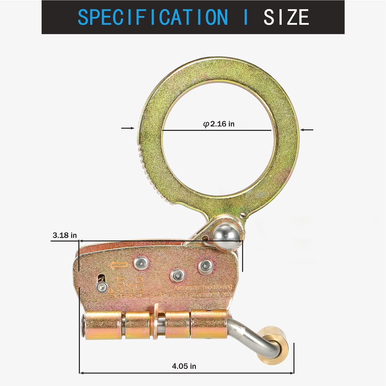 Fall Protection Rope Grab with Anti-Panic Feature, Auto-Trail Double ...