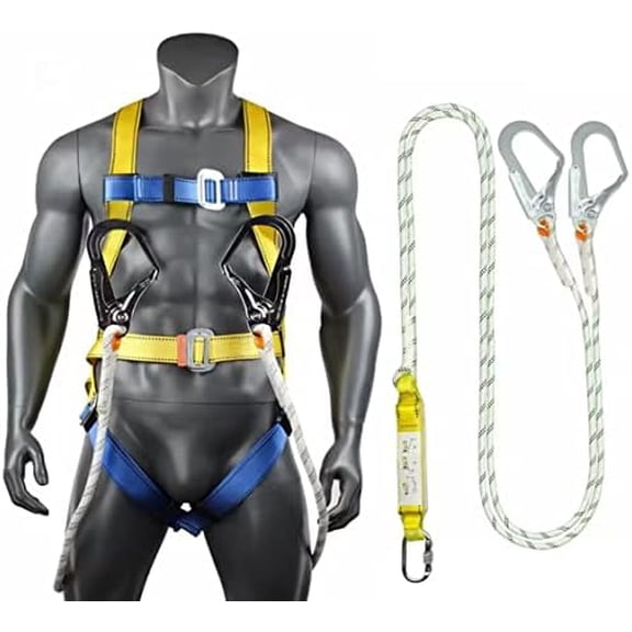 Fall Protection Safety Harness OSHA/ANSI Compliant,internal Shock Absorbing landyard&Hook$$Tools & Hardware Other