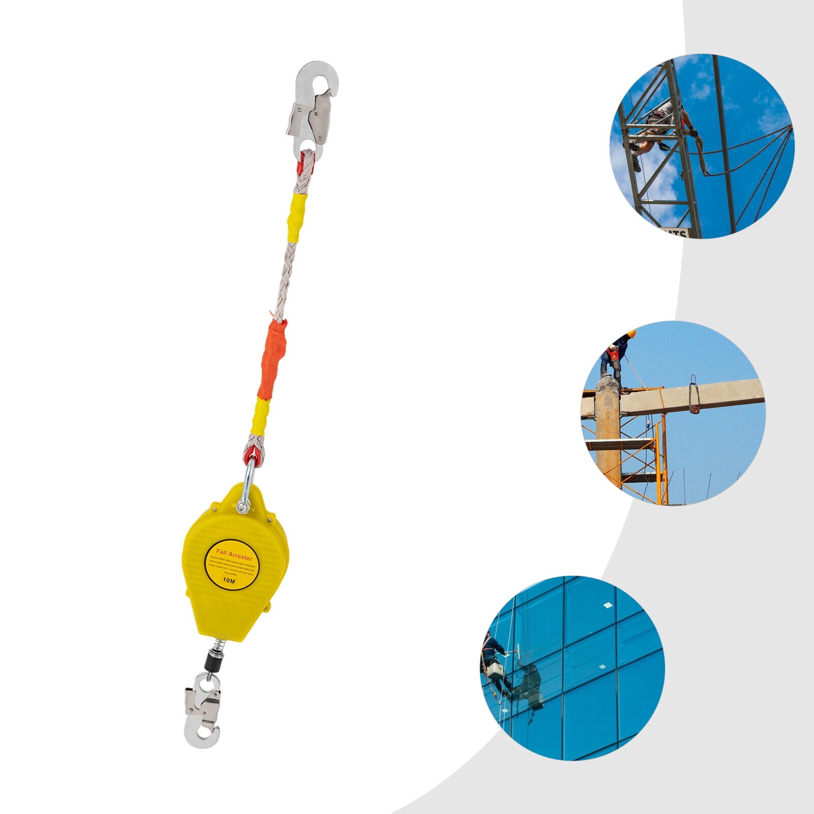 Fall Protection Self-Retracting Lifeline Lanyard 32 Feet with Locking Snap Hook